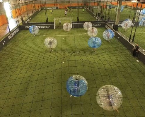 bubble futsal drone
